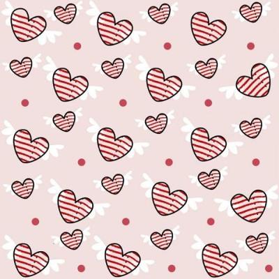 Papel De Parede Infantil Corações Com Asas