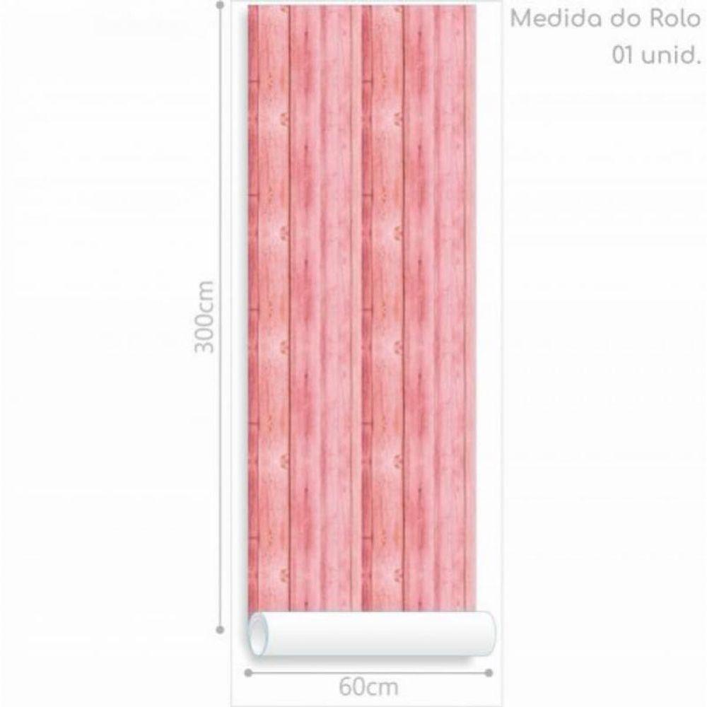 Papel De Parede Madeira Rosa - 3