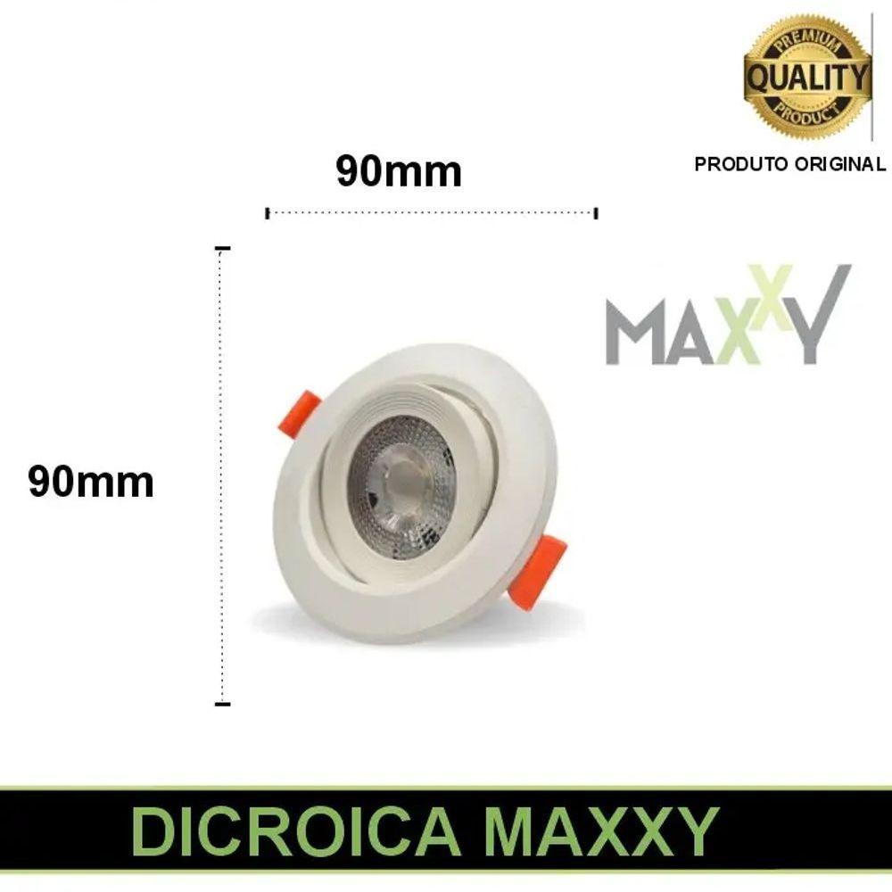 Kit 9 Spot Maxxy Redondo 7w Quente 3000k Max-0447 - 4