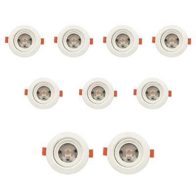 Kit 9 Spot Maxxy Redondo 7w Quente 3000k Max-0447