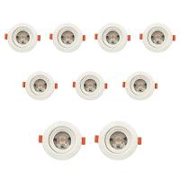 Kit 9 Spot Maxxy Redondo 7w Quente 3000k Max-0447 - 1