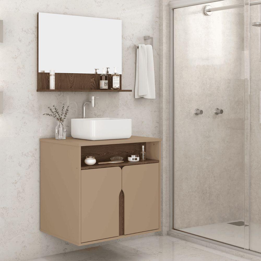 Kit Banheiro Harmonia Fendi Carvalho - 1