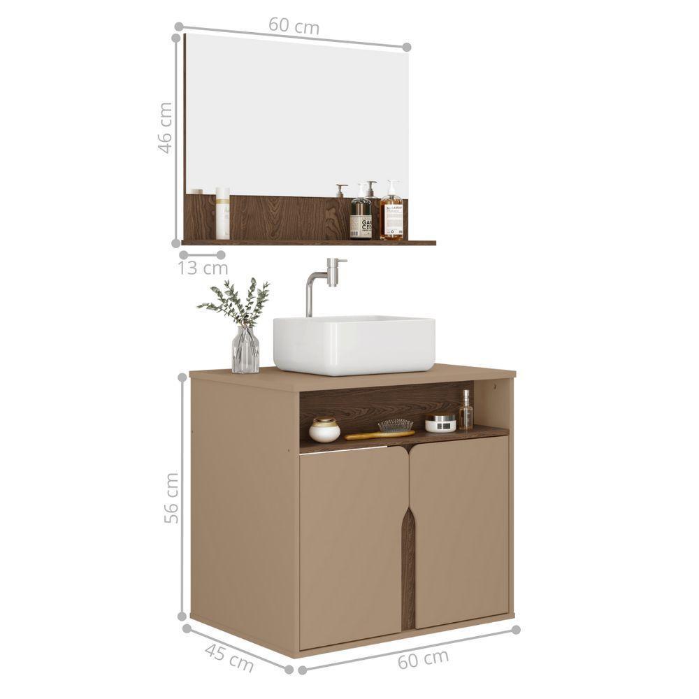 Kit Banheiro Harmonia Fendi Carvalho - 2