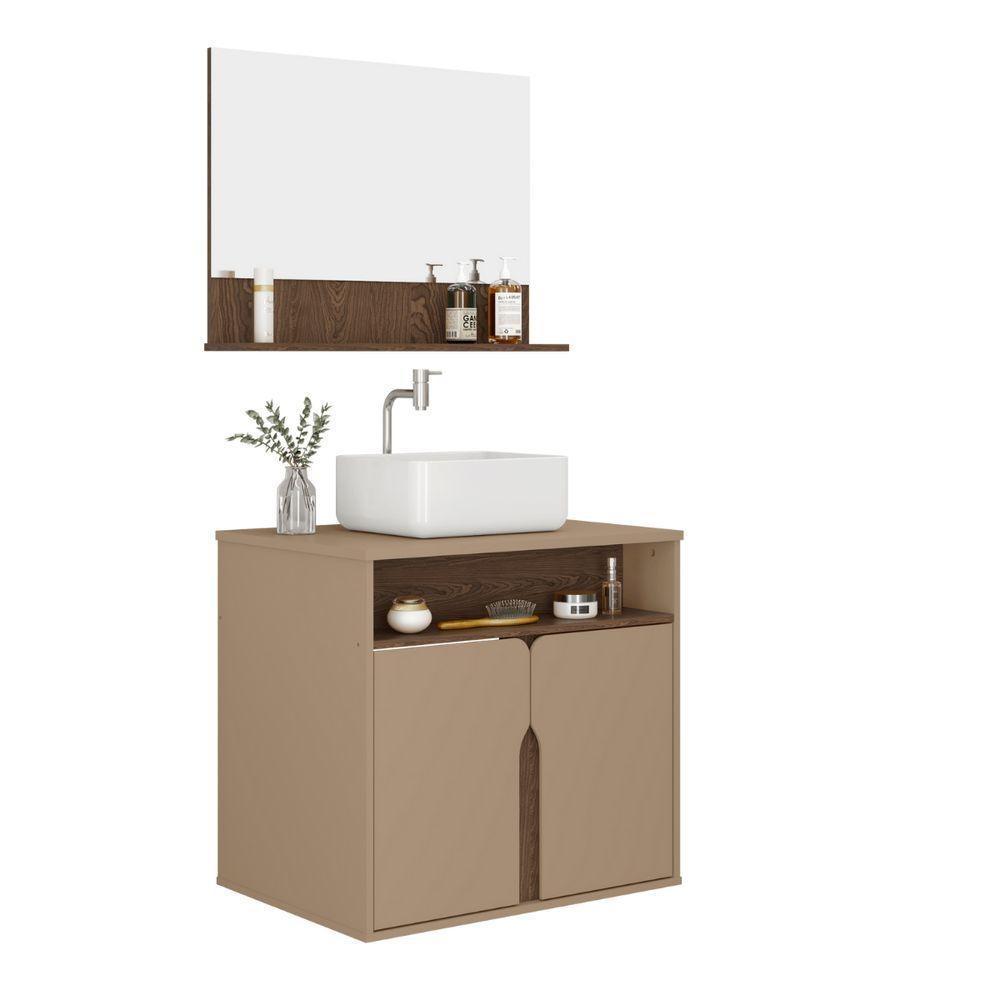 Kit Banheiro Harmonia Fendi Carvalho - 3