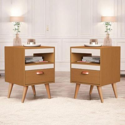 Kit Mesa Cabeceira 2 Unidades Ype Off White Ype