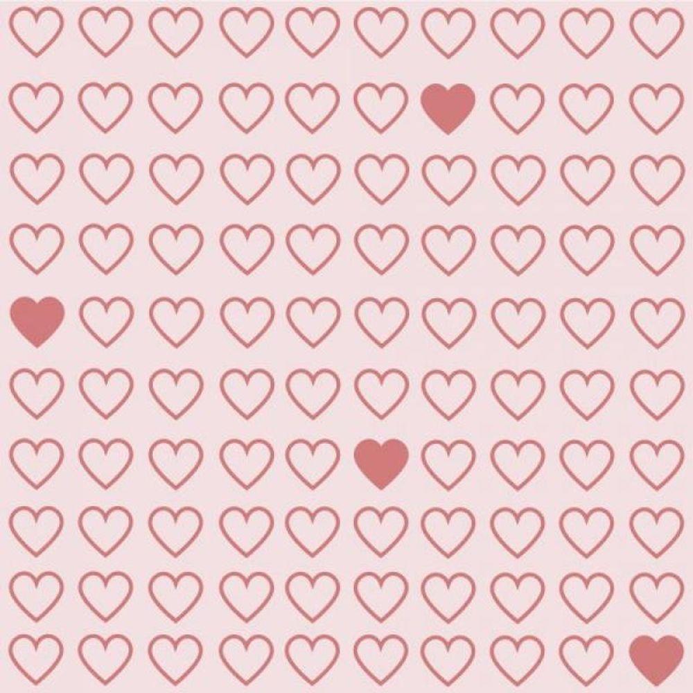 Papel De Parede Infantil Corações Rosa - 1