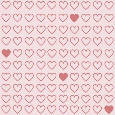 Papel De Parede Infantil Corações Rosa