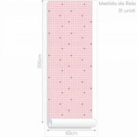 Papel De Parede Infantil Corações Rosa - 3