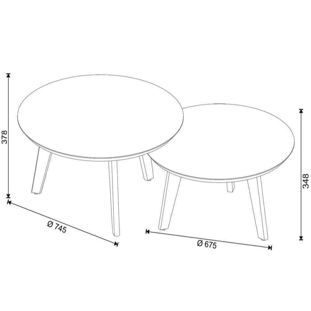 Conjunto Mesa Centro Classic Freijo - 2
