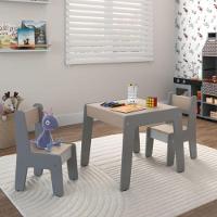 Conjunto De Mesa Infantil Com 2 Cadeiras Diana Cinza Connect - 1