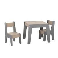 Conjunto De Mesa Infantil Com 2 Cadeiras Diana Cinza Connect