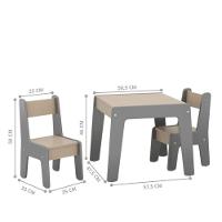 Conjunto De Mesa Infantil Com 2 Cadeiras Diana Cinza Connect - 5