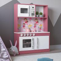 Cozinha Infantil Diana Em Mdf Branco Rosa - 1