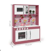 Cozinha Infantil Diana Em Mdf Branco Rosa - 2