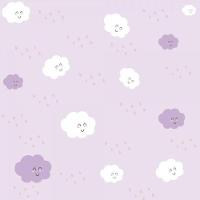Papel De Parede Infantil Nuvem Menina - 1