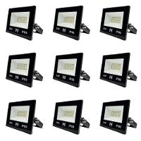 Kit 9 Refletor Led 30w Smd Bivolt 6500k Fachada Pavilhão Ip66 Mx-0316 - 1