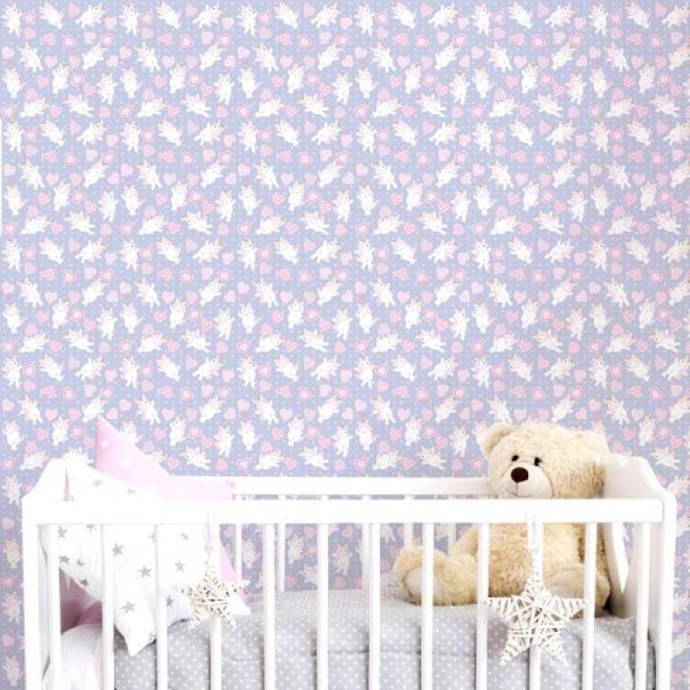 Papel De Parede Infantil Unicórnio Baby - 2