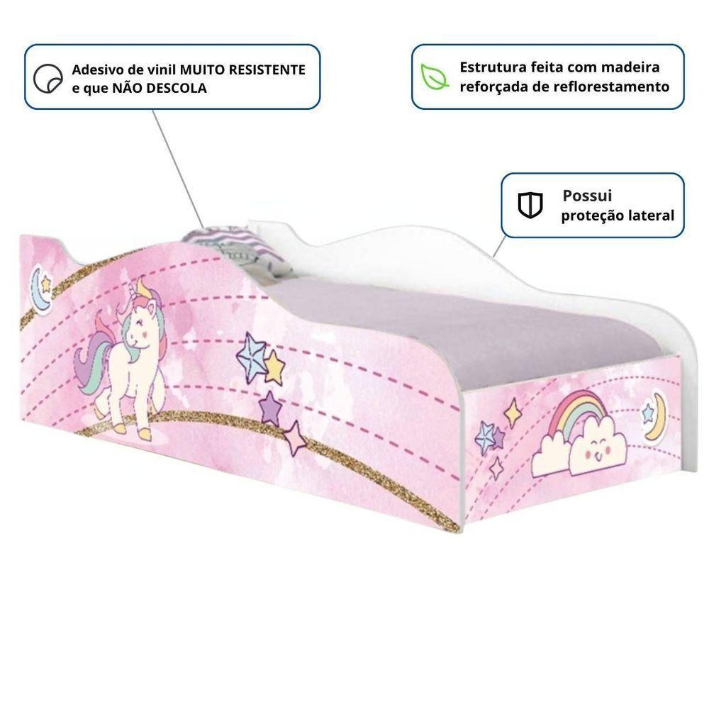 Cama Mobili Solteiro Unicónio Rosa - 2