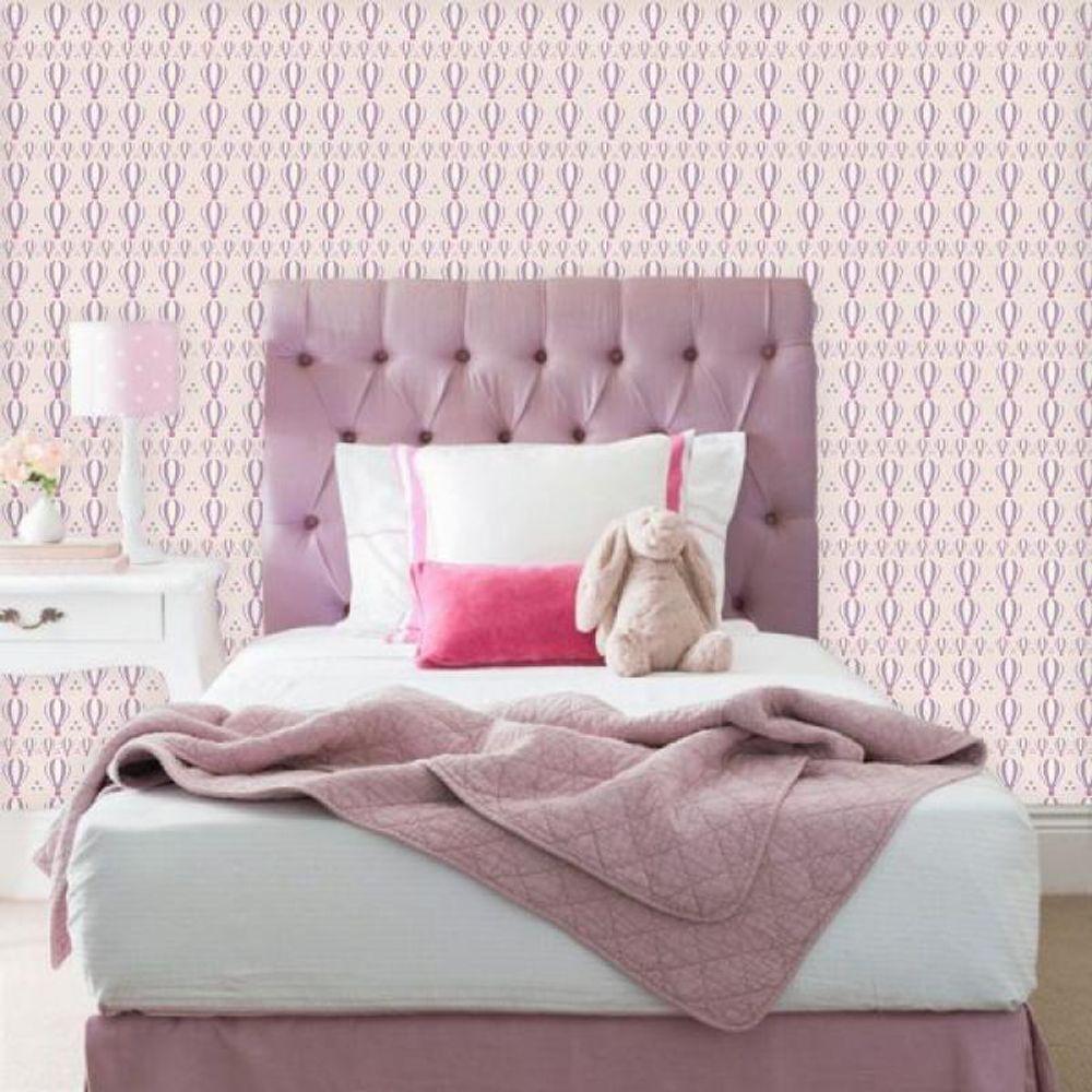 Papel De Parede Infantil Balão Rosa - 2
