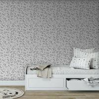 Papel De Parede Notas Musicais Cinza - 2