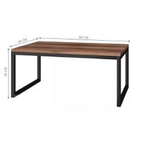 Mesa Centro Sala Pés De Ferro Tampo Mdf 80x40 Amadeirado - 3
