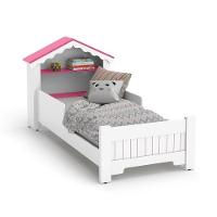 Mini Cama Infantil Casinha Princesa Quarto Branco Rosa - 2