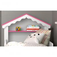 Mini Cama Infantil Casinha Princesa Quarto Branco Rosa - 3