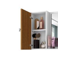 Espelheira Gênova Banheiro Branco Ripado - 3