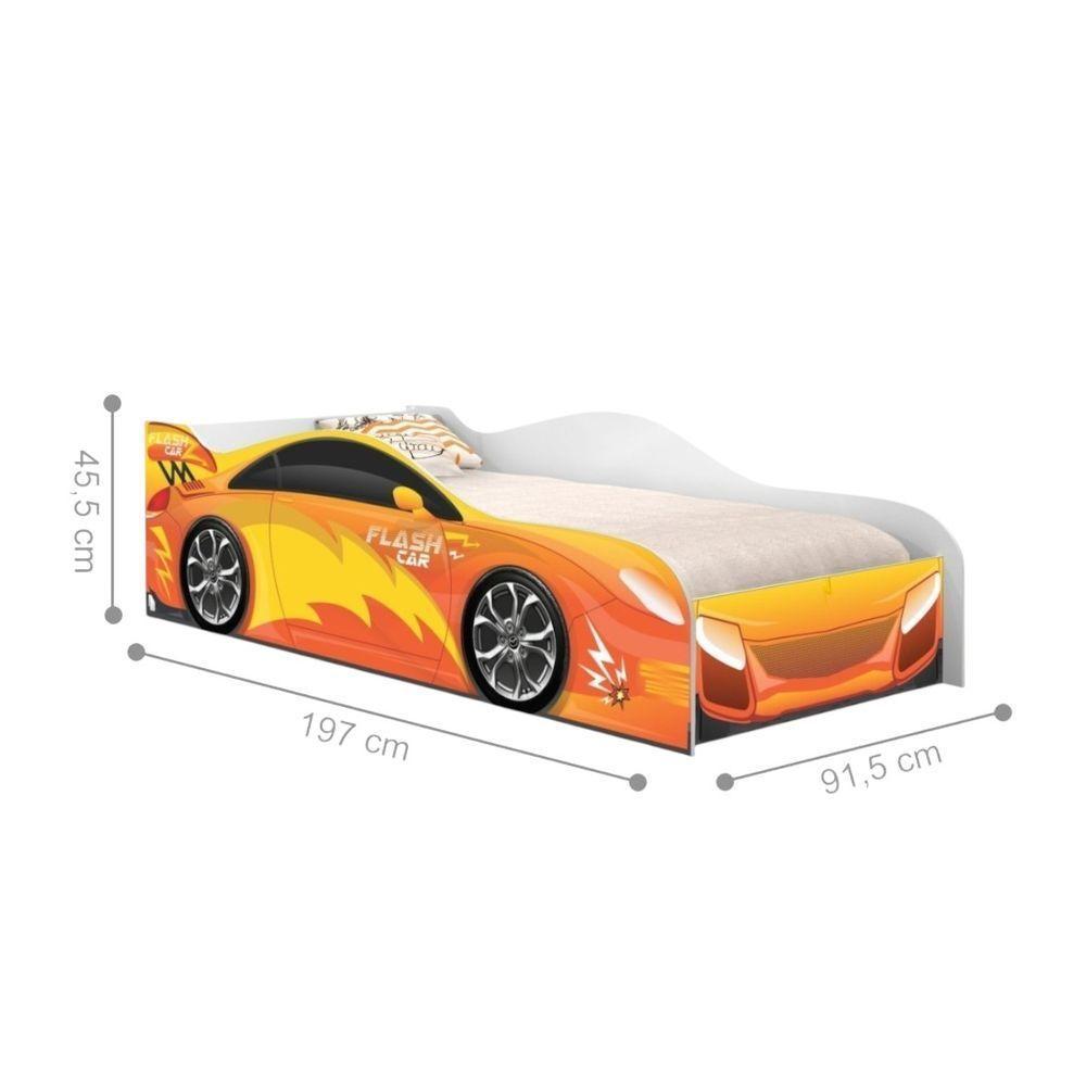 Cama Solteiro Glow Velocista Laranja - 2