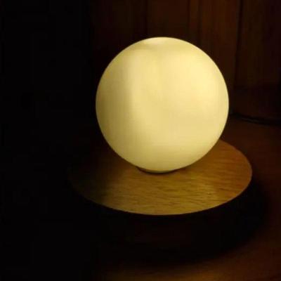 Luminária Moon Lampada Madeira Natural