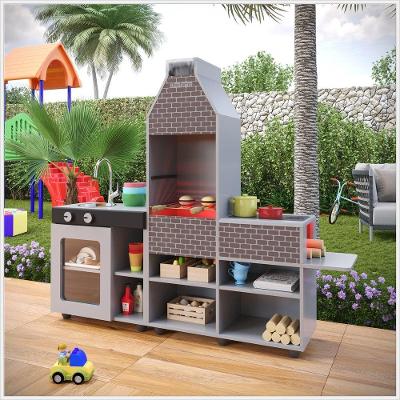 Cozinha Churrasqueira Infantil Mini Chefe Cinza Connect