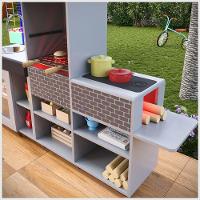 Cozinha Churrasqueira Infantil Mini Chefe Cinza Connect - 3