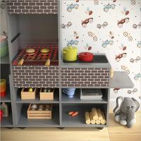 Cozinha Churrasqueira Infantil Mini Chefe Cinza Connect