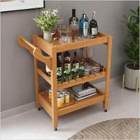 Carrinho Multiuso Server C Rodízios Madeira Natural - 2