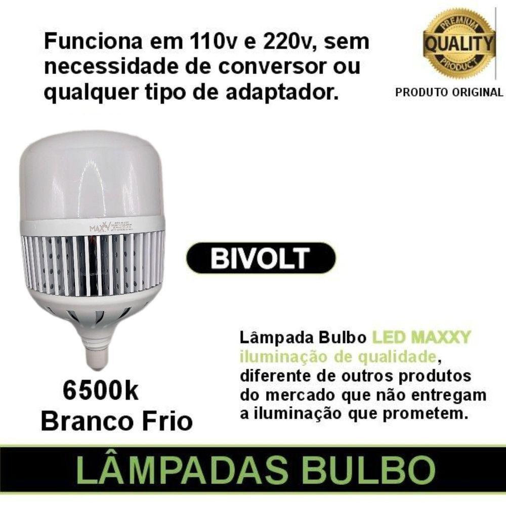Kit Com 4 Lâmpadas Bulbo Maxxy 200w E27 6500k Max-2230 - 5