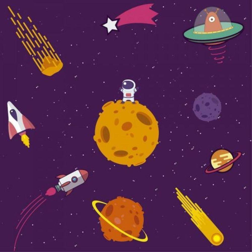 Papel De Parede Infantil Universo - 1