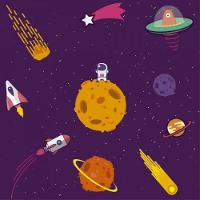 Papel De Parede Infantil Universo - 1