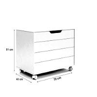 Bau Caixa De Brinquedos Toys Off White Freijo - 4