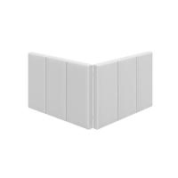 Cabeceira Casal Laura 1,40 Almofadada Corino Branco - 2