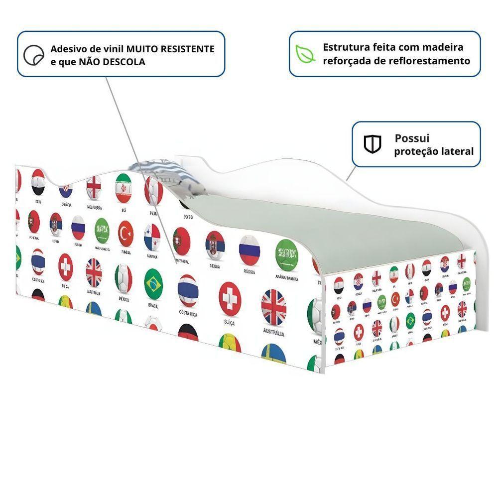 Cama Mobili Solteiro Futebol Seleções Copa - 2