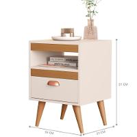 Kit Mesa Cabeceira 2 Unidades Off White Ype Off White - 3