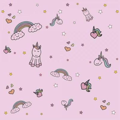 Papel De Parede Infantil Unicórnio Menina