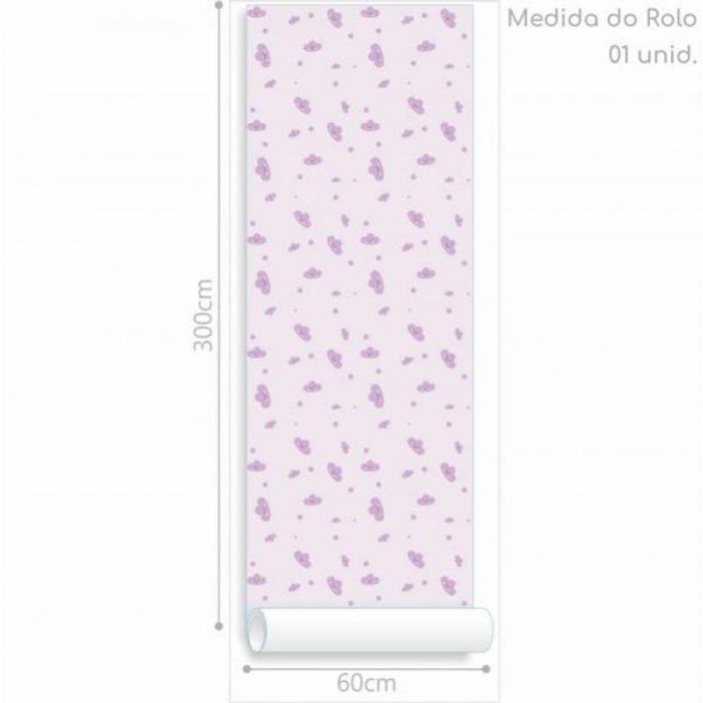 Papel De Parede Infantil Nuvem Menina Lilás - 3