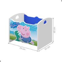 Baú Organizador Infantil George Azul Branco Acetinado - 2