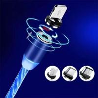 Cabo Carregador Cabo Magnético Com Imã 3 Em 1 Lightning Led - 2