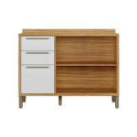 Balcão De Cozinha 2 Portas 3 Gavetas Syrah Amêndoa-off White Rio Doce - 3