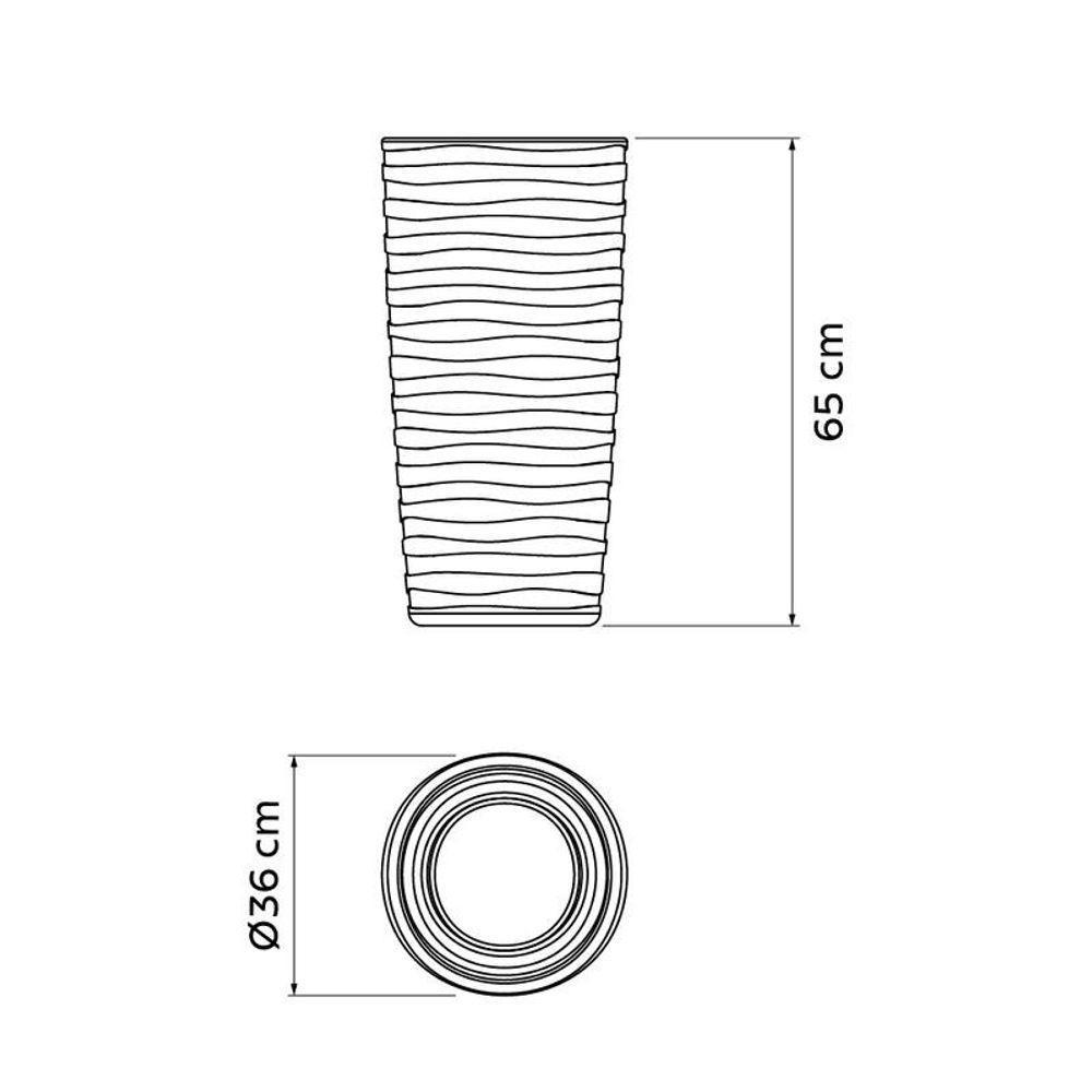 Vaso Tramontina Grafite Em Polietileno Grego 65cm - 5