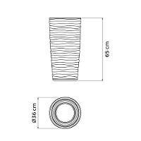 Vaso Tramontina Grafite Em Polietileno Grego 65cm - 5