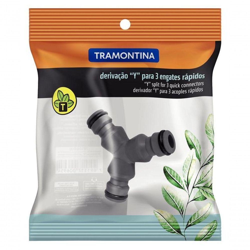Derivação Y 3 Engates Rápidos Tramontina Para Mangueiras 1-2" 5-8" 3-4" - 2