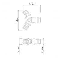 Derivação Y 3 Engates Rápidos Tramontina Para Mangueiras 1-2" 5-8" 3-4" - 3